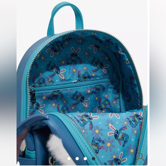 NWT Loungefly Disney “Easter” Lilo & Stitch Bunny Ears Mini Backpack Wallet Set🐣 - Picture 6 of 16
